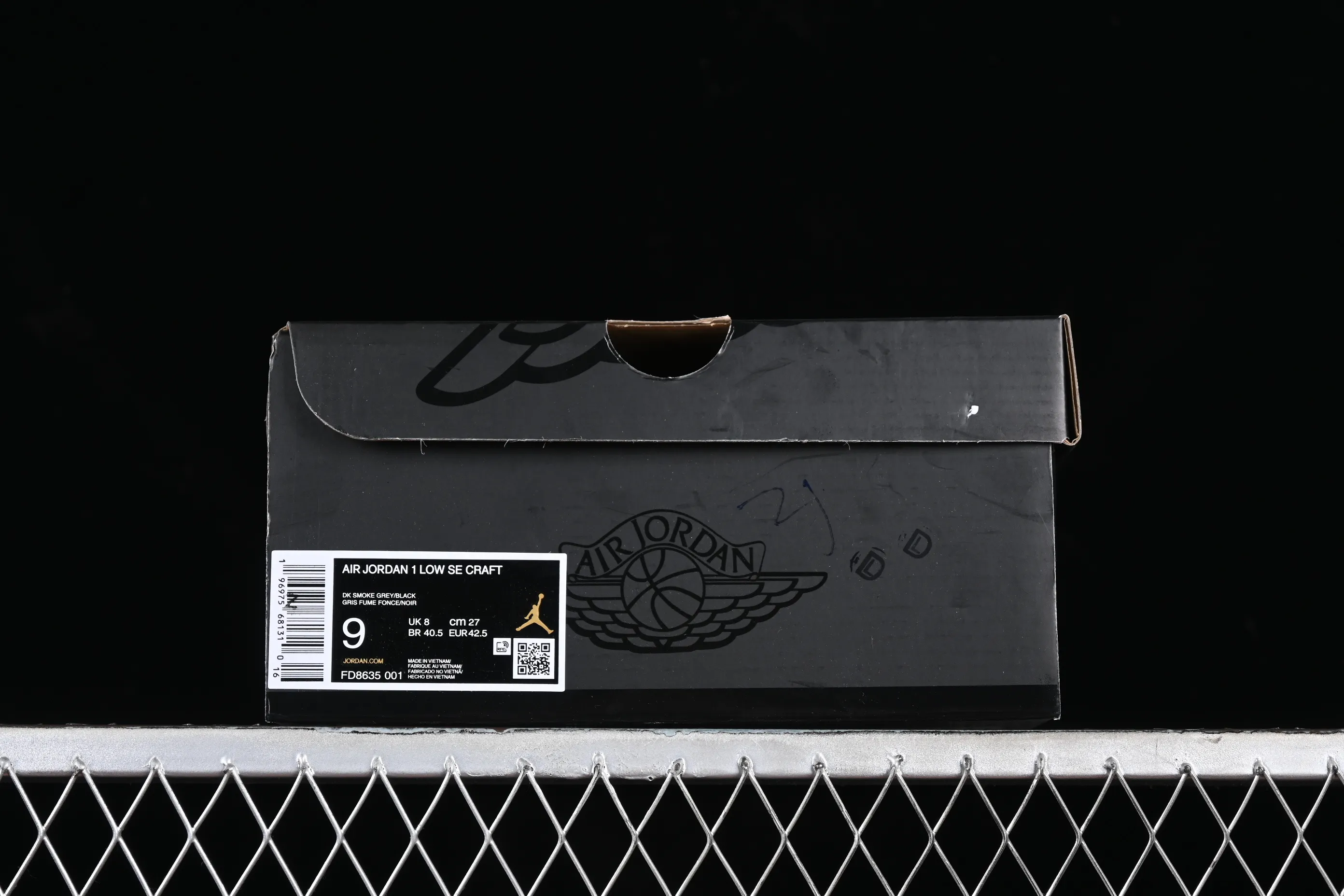 All categories Air Jordan Jordan series basketball shoes Air Jordan 1 Low Z version Air Jordan 1 Low SE Craft "Dark Smoke Grey" AJ1 Joe 1 dark smoke gray low-top cultural casual sneakers FD8635-001